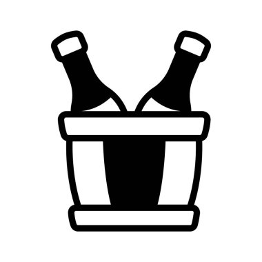 Sepet bira şişeleri ikonuyla dolu, partiler için mükemmel.