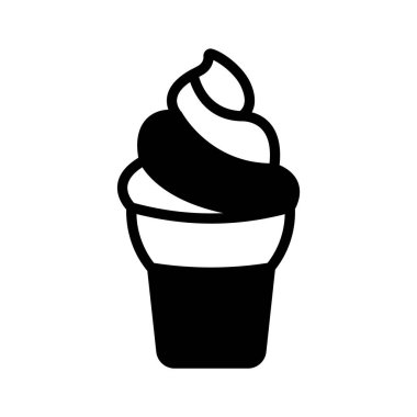 Lezzetli tatlılar için Waffle dondurma konisi simgesi