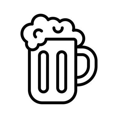 Klasik bir bira bardağı simgesi, barlar ve içecek temaları için mükemmel.
