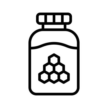 Tatlı bal şişesi ikonu yemek için ideal