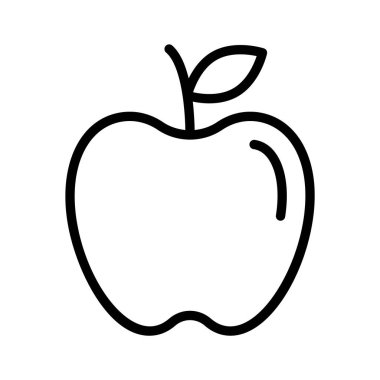 Elma ikonu kullanmaya hazır, sağlık ve beslenme tasarımı için iyi