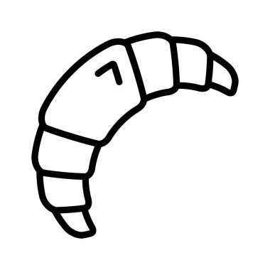 Fırın, kahvaltı ve pasta tasarımları için bu kruvasan simgesini kullanın.