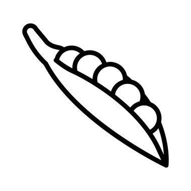 Canlı bezelye ikonu taze ve yeşil sebzeleri gösteriyor