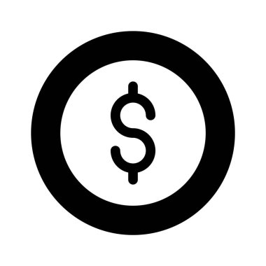 Dolar sikke vektör tasarımı, para birimi vektör premium grafikleri