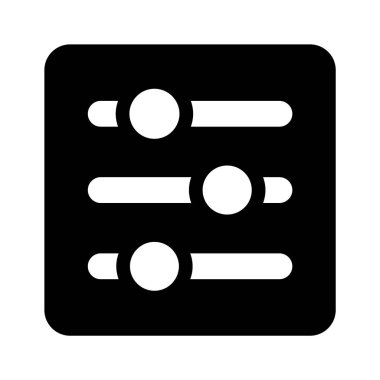 Düzenlenebilir biçimdeki eşitleyicinin modayı belirleyen bir vektör simgesi tasarımı