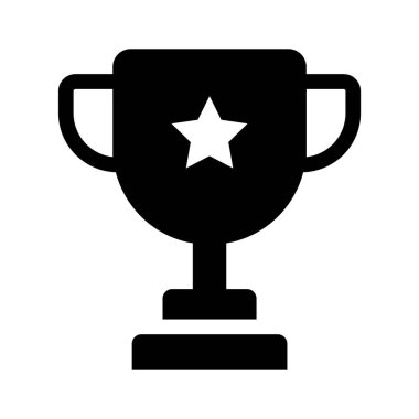 Düzenlenebilir stilde kupanın düz simgesi, başarı ödülü vektör tasarımı