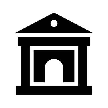 Banka binası simgesi modern tarzda, vektör kullanmaya hazır