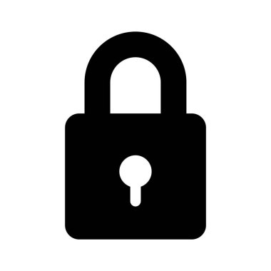 Modern biçimdeki vektör tasarımını kilitle, asma kilidin yaratıcı simgesi