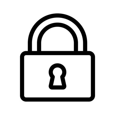 Modern biçimdeki vektör tasarımını kilitle, asma kilidin yaratıcı simgesi