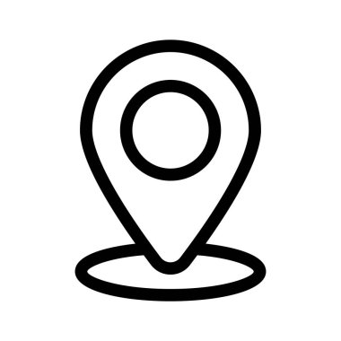 Konum imleci vektör simgesi tasarımı trend biçiminde, kullanması kolay