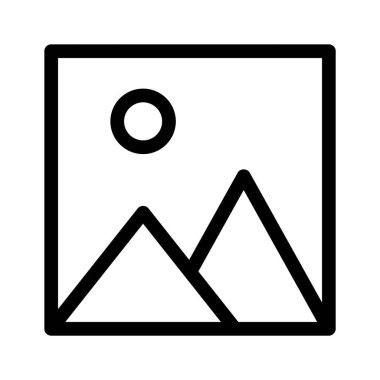 Büyüleyici bir manzara ikonu, güneşli dağlar.