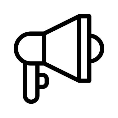 Düzenlenebilir biçimdeki megafonun simgesi, hoparlörün kişiselleştirilebilir vektörü