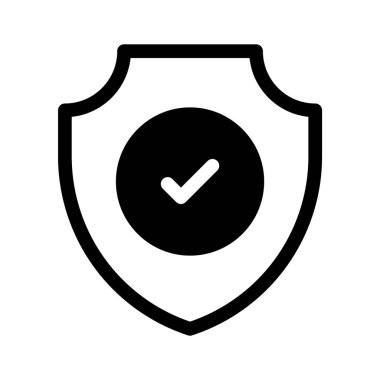 Koruma kalkanı simgesi tasarımı, vektör kullanmaya hazır