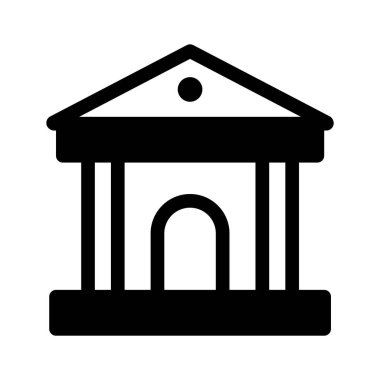 Banka binası simgesi modern tarzda, vektör kullanmaya hazır