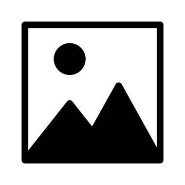 Büyüleyici bir manzara ikonu, güneşli dağlar.