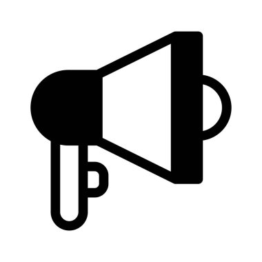 Düzenlenebilir biçimdeki megafonun simgesi, hoparlörün kişiselleştirilebilir vektörü