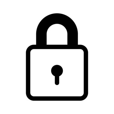 Modern biçimdeki vektör tasarımını kilitle, asma kilidin yaratıcı simgesi