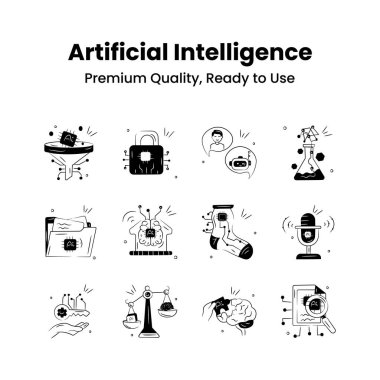 Bu inanılmaz yapay zeka simgelerini modern tarzda ayarlayın.