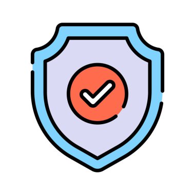 Bir güvenlik kalkanı simgesi koruma, güvenlik ve savunma tedbirlerini temsil eder