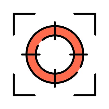 Hedef ve hedef simgesi olan basit bir odak simgesi