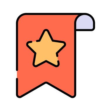 Kaydedilmiş ya da sevilen bir ögeyi temsil eden, bir yıldızlı bir yer imi