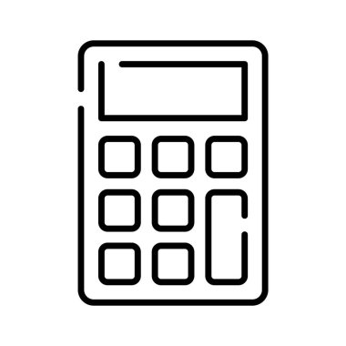Modern stilde sayısal hesap makinesi vektör tasarımı, matematiksel hesaplama ekipmanları