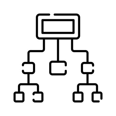Hiyerarşi simgesi tasarımı, akış şeması vektörü, iş akışı simgesi