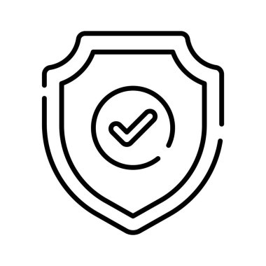 Bir güvenlik kalkanı simgesi koruma, güvenlik ve savunma tedbirlerini temsil eder