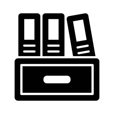 Dosyaların modern tarzda bir vektörü, klasörlerin modaya uygun simgesi