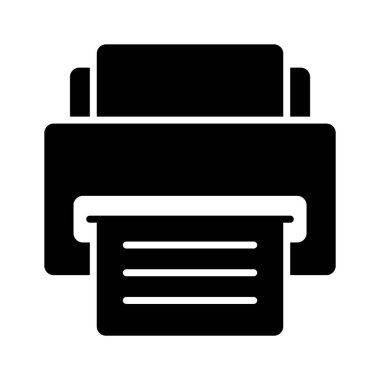 Belgeler, resimler ve daha fazlası için yazıcı işlevselliğini temsil eden modernize edilmiş bir yazıcı simgesi