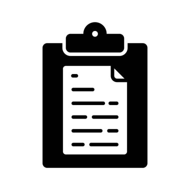 Görev veya notları temsil eden bir belge simgesine sahip pano