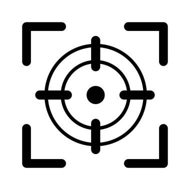 Hedef ve hedef simgesi olan basit bir odak simgesi