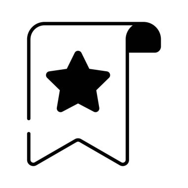 Kaydedilmiş ya da sevilen bir ögeyi temsil eden, bir yıldızlı bir yer imi