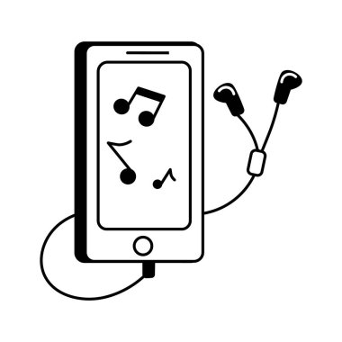 El çizimi mp3 oynatıcı simgesi