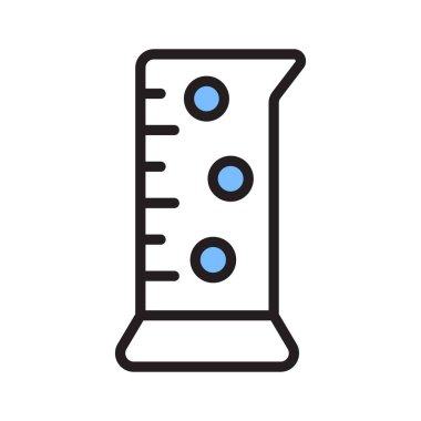 Sıvıları deneylerde doğru ölçmek için mezun olmuş silindir.