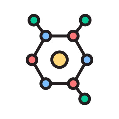 Atomları ve moleküler yapılarını bilimsel araştırmalarda gösteren diyagram