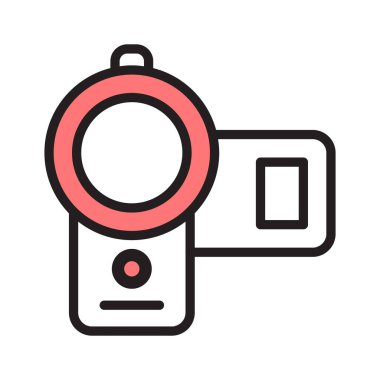 El kamerası vektör tasarımı, video kamera simgesi