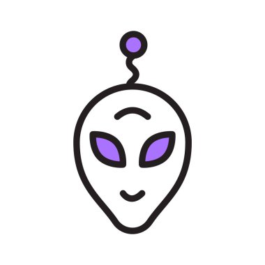 Uzaylı kafası dünya dışı varlıkları ve bilinmeyen yaşamı sembolize ediyor.