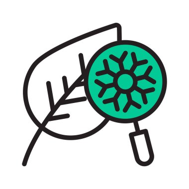 Tıbbi ya da teknolojik tehditler için virüsü inceleyen bir büyüteç.