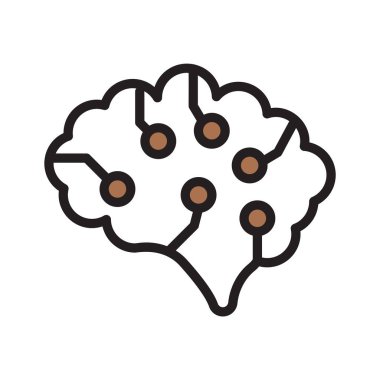 Yapay zekayı ve makine öğrenimini temsil eden bir yapay zeka ikonu