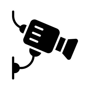 Güvenlik gözetlemesi, CCTV kamera simgesi tasarımı modern tarzda