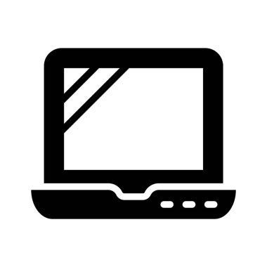 Bir dizüstü bilgisayar, modern bir dizüstü bilgisayar simgesi