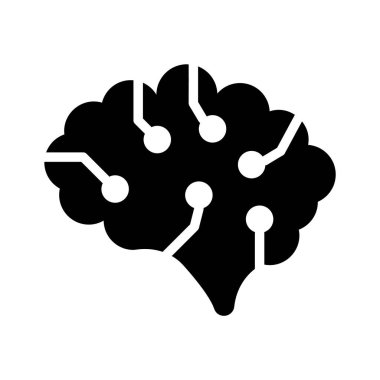 Yapay zekayı ve makine öğrenimini temsil eden bir yapay zeka ikonu