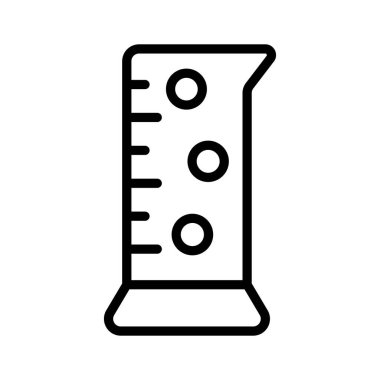 Sıvıları deneylerde doğru ölçmek için mezun olmuş silindir.