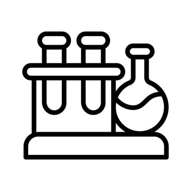 Laboratuvar deneyleri ve araştırma için sıvılarla dolu çoklu test tüpleri.