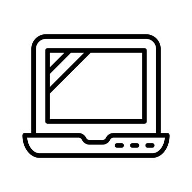 Bir dizüstü bilgisayar, modern bir dizüstü bilgisayar simgesi