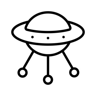 Dünya dışı yaşamı ve uzay keşiflerini temsil eden fütürist bir UFO.