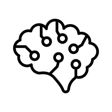 Yapay zekayı ve makine öğrenimini temsil eden bir yapay zeka ikonu