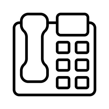 İletişim ve bağlantı için sabit hat telefon simgesi