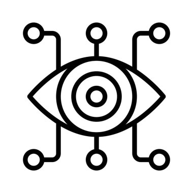 İzleme, izleme ve veri toplamayı temsil eden dijital bir göz